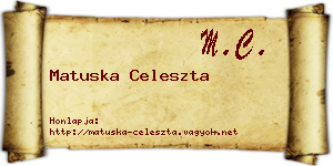 Matuska Celeszta névjegykártya
